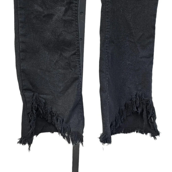 Oak + Fort Womens Fringe Black Jeans - Picture 4 of 9
